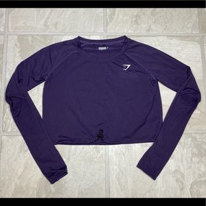 Gymshark crop top Long Sleeve Medium Purple